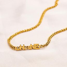 Designer Pendant Necklaces Choker Chain High Quality Gold Sier Plated Stainless Steel Brand Letter Fashion Men Womens Jewelry Accessories