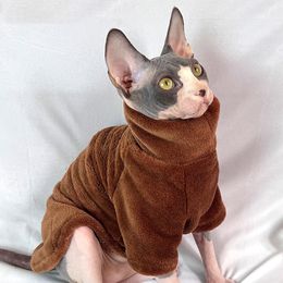Dog Apparel Pet Wool Hoodies Cat Sweater Winter Fashion Thickening Warm Sphynx Clothes Home Comfortable Winter Dog Clothes Pug Clothing 230816