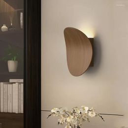 Wall Lamps Modern Wood LED Lamp Simple Walnut Room Decor Living Sofa TV Bedside Table Bedroom Mirror El Stairs Interior Light