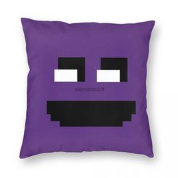 Pillow Case Fnaf Purple Guy Zipper Square case Home Two Side Printing Decorative Cushion Cover Floral Case For Car Sofa 45*45cm HKD230817