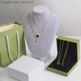 Pendant Necklaces Fashion Mini Pendant Necklace Designer Necklaces Women's Jewelry Fritillaria Clover Design Gold 4 Color Elegant Temperamental Z230817