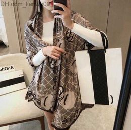 Scarves 2023 New Designer Scarf European and American Autumn Winter Women's Scarf Soft and Comfortable Letter Scarf Warm Silk Scarf Shawl Z230817