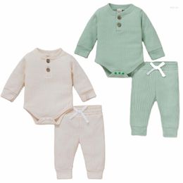 Clothing Sets 0-2Y Baby Rompers Toddler Girl Boy Set Suits Romper And Pants Warm Autumn Winter Kids Clothes Casual Outfit Children