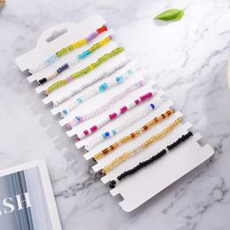 Link Bracelets 11pcs Music Friendship Bracelet Set Bohemian Friend Gift DIY Colorful English Letter Handmade Inspired Beaded 18cm