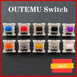 Keyboards Outemu Switch Mechanical Keyboard Switch 3Pin Clicky Linear Tactile Silent Switches RGB LED SMD Gaming Compatible With MX Switch 230817