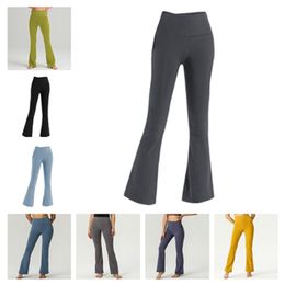 Running Street Women Yoga Pants Groove Flares High Waist Tight Belly Sports Yoga Workout Sexy Nine Minutes Pants luluslemon
