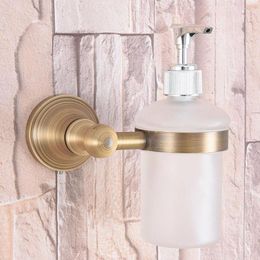 Liquid Soap Dispenser Antique Brass Wall Mounted Kitchen & Bathroom Ceramic Wba169