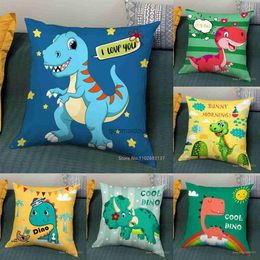 Pillow Case Cartoon Dinosaur Child case Funny Abstract Home Sofa Office Decoration Cushion Cover Wholesale HKD230817