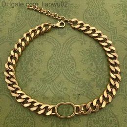 Pendant Necklaces Designer High Quality Necklaces Cuban Choker Necklace Collares Punk Vintage Chunky Thick Link Chain for Women Accessories Z230817