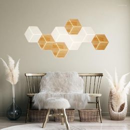 Wall Lamps Nordic LED Wooden Lamp Burlywood Honeycomb Acrylic 61W Light Bedroom Living Room Dining Decor Fixture Lustre