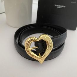 Belts Fashion Europe And The United States Temperament High Quality Vintage Heart-shaped Buckle Leather Belt