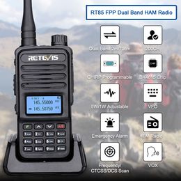 Walkie Talkie Retevis RT85 Ham Two way Radio Stations 5W Walkie talkies VHF UHF Dual Band Amateur Portable TYT UV88 uv88 230816