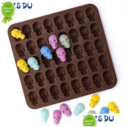 Baking Moulds Fais Du Skl Ice Cube Sile Mould Halloween Creative Decoration Reusable Diy Candy Whiskey Chocolate Soap Kitchen Accesso Dh178