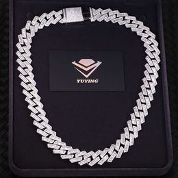 Never Fade Heavy Baguette Moissanite Diamond 19Mm Real S Cuban Link Chain For Male