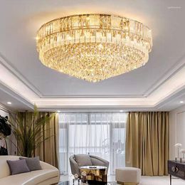 Chandeliers Luxury Crystal LED Ceiling For Living Room Gold Hanging Lamps Modern Home Decoration Lustre Lighting