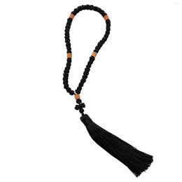 Charms Christian 50-knot Prayer Rope & Polyester Protection Blessing Cross Charm With Tassel Handmade Bracelets Car Hanging