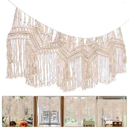 Curtain Macrame Wall Hanging Tapestry Simple Modern Ornament Bohemian Woven Cotton Decor Valance Valances Windows