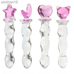 Anal Toys Crystal Glass Anal Plug Vaginal Anus Beads Butt Plug Sexual Toy Adult Dildo for Anal Massage Masturbation Sex Toys for Men Women HKD230816