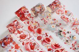 Adhesive Tapes 56rolls PET Lovely Bear Rabbit Flower Stationery Scrapbooking Decorate Sticker Transparent Gift Wrapping 2016 230816