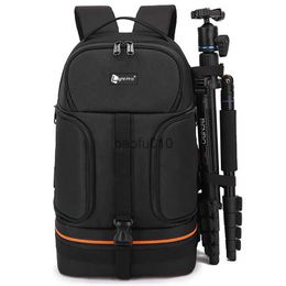 Camera bag accessories Camera Waterproof Shoulders Bag fit 15.6in Laptop Soft Padded Backpack w Reflector Stripe Night Safety Tripod Lens Case for DSLR HKD230817