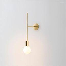 Wall Lamps LED Lamp Nordic Minimalist Art Linear Light Luxury Sconce Study Bedroom Bedside
