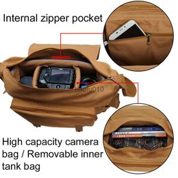 Camera bag accessories CADeN DSLR Shoulder Bags Large Capacity Canvas Sling Bag for Nikon Canon Lens Cable Tripod Outdoor Travel Organizer HKD230818