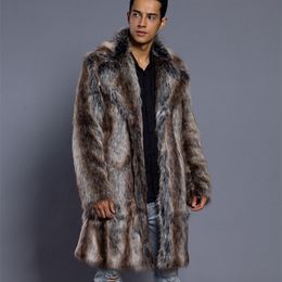 QNPQYX New Winter Jacket Men Fur Fur Coat Mens Faux Fur Coat Fur Jacket