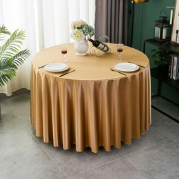 Table Cloth Thickened El Large Round Banquet European Style Deluxe Sateen Cover