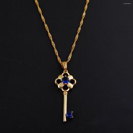 Pendant Necklaces Trendy Heart Austrian Key Pendants Elegant Charm Wedding Women Jewellery