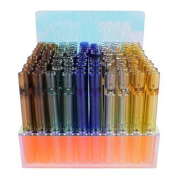 Tobacco Smoking Pipe Plastic Display Box Of Brilliant Ice Blue Colourful Glass Pipe ChillumOG Tube Cigarette Pipe