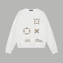 2023s Autumn and Winter Craft Jacquard Letter Logo Fashion Long Sleeve Sweater Unisex Student Casual Fleece Top Hoodie H10