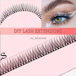False Eyelashes CL01 Glue-based Cluster Lashes Beauty Cilia Soft Ribbon Strip Eyelashes Extensions Custom Packaging DIY at Home HKD230817