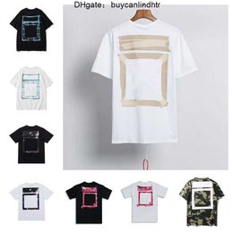 Men's T-shirts 2023 fashion Luxurys Offes Clothing Mens Tee Shirts and Women Loose Tees Tops Man Casual Street Graffiti Shirt Sweatshirtoff White CHAV