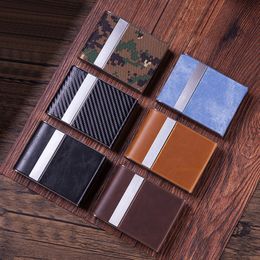 Latest Portable Colourful PU Leather Stainless Steel Smoking Cigarette Cases Storage Box Exclusive Housing Opening Flip Cover Moistureproof Stash Case DHL