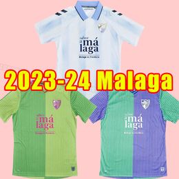 23/24 Malaga Soccer Jerseys Malaga 2023 2024 K. Bare Jersey JUANPI ADRIAN Football Shirt Juankar camiseta de futbol CF Juande men kids kit socks full sets Shirts