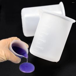 Measuring Tools 100ML Kitchen Cup With Clear Scales Silicone Resin Glue DIY Tool Jewellery Make Practical Good Grips