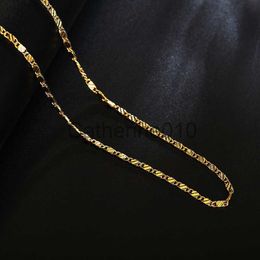 Pendant Necklaces Delicate 925 SterlSilver 16/18/20/22/24/26/28/30 Inch 18K Gold Chain Necklace Fashionable WeddJewelry for Men and Women J230817