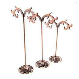 Jewellery Pouches Bronze Firework Iron Art Metal Earring Holder Three-Piece Counter Hanging Ear Line Shelf Storage Display