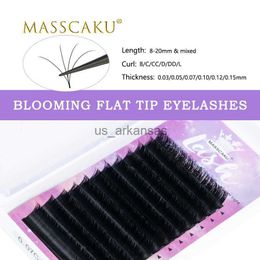 False Eyelashes MASSCAKU blooming volume eyelash extension soft natural easy fan self-making C/CC/D/DD curl lashes volume makeup cilios fans HKD230817