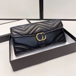 2023 Luxury Wallets Card Holders Woman Mens Long Short Wallet Designer Mini Purse Handbag Clutch Bags Genuine Leather Gold Letter TOP