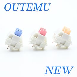 Keyboards Outemu Switches Lubed Mechanical Keyboard Switch 5Pin Silent Tactile Linear Cream Blue Pink Yellow Custom Gaming RGB MX Switches 230817