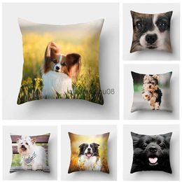 Pillow Case 45x45cm case Cute Welsh Corgi Pembroke Dog Cushion Cover case Home Living Room Sofa Decoration Animal case HKD230817