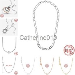 Подвесные ожерелья 925 Sterlsilver Ожерелье для женщин Классическая модная ожерелья для моды подходит оригинальный бренд свиная шармовые украшения бесплатно Shippgift J230817