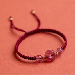Bracelets de charme Bracelete feminina Feminina Crystal Brave Tropas Bravas Tropas Vermelhas tecida Lucky