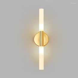 Wall Lamp Nordic Golden Bedroom Bedside Living Room Background Lighting Simple Modern Led Bathroom Mirror Front