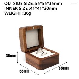 Jewellery Pouches Luxury Gift Packaging Box Set Wooden Wedding Ring Bracelet Earrings Storage