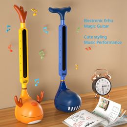 Learning Toys Creative Electronic Guitar Toy Kids' Musical Instrument with Tadpole Notes Funny Sound Effects and Portable Design 230816