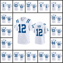 Indianapolis''Colts''Men 5 Anthony Richardson 56 Quenton Nelson 2 Matt Ryan 18 Peyton Manning Women Youth White Custom Game Jersey