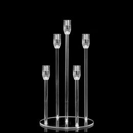 5 arm acrylic crystal candelabras weddings table Centrepieces for Living Room Dinner Table Christmas decoration Ocean express