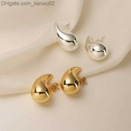 Stud Stud Trendy Italy Hollow Stainless Steel Hypoallergenic 18K Gold Plated Bottega Tear Drop Waterdrop Earrings For Women Girl 230710 Z230817